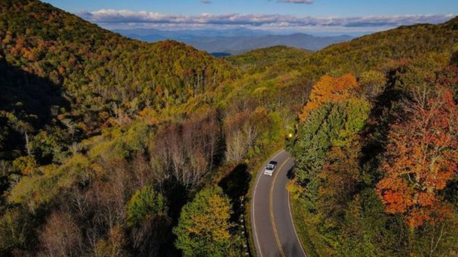 Tail of the Dragon in the Smoky Mountains