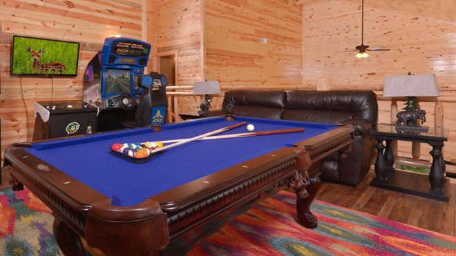 Game Rooms in Smoky Mountain Cabins